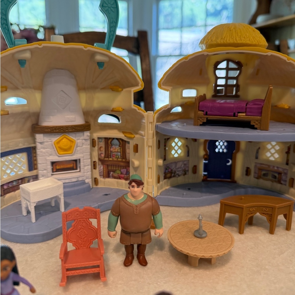 Charming Disneys Wish Cottage Dollhouse Playset with Furniture and Figures